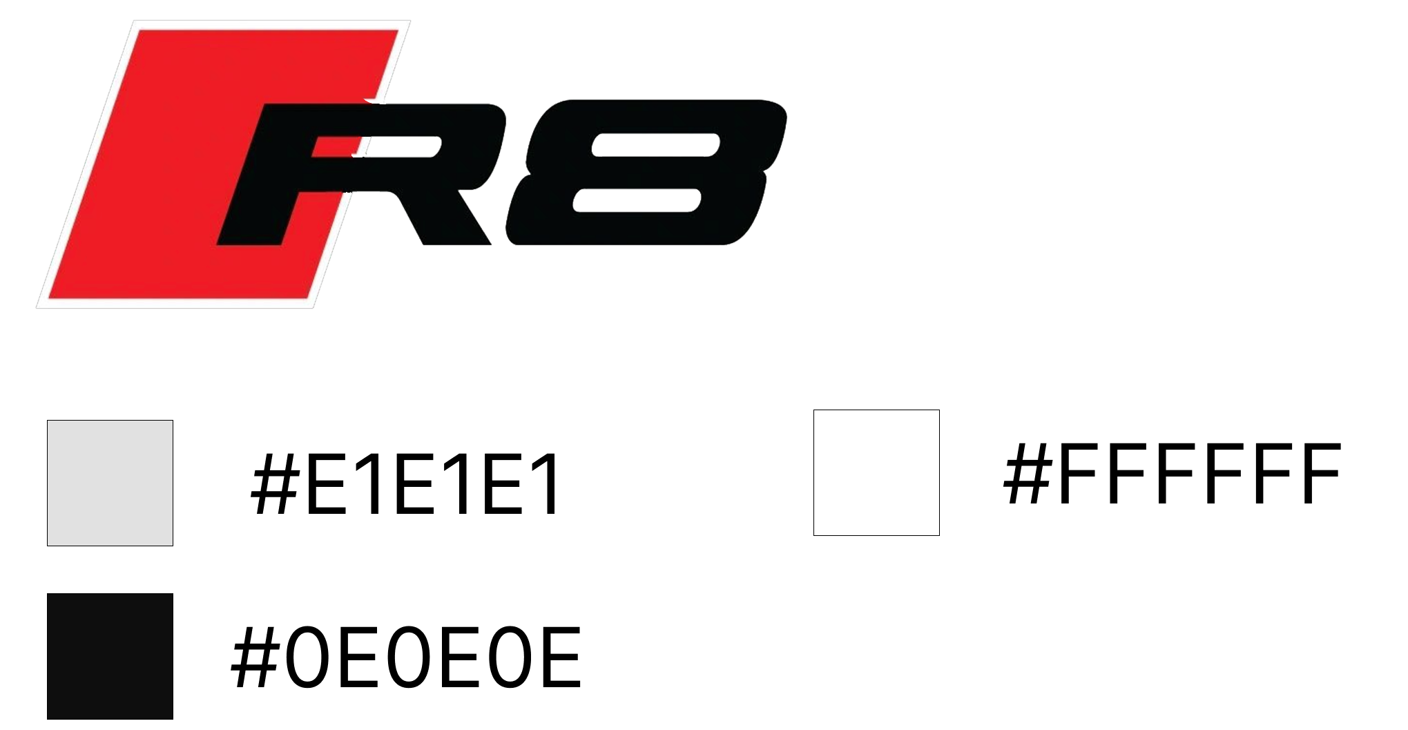 Audi R8 logo and brand colors