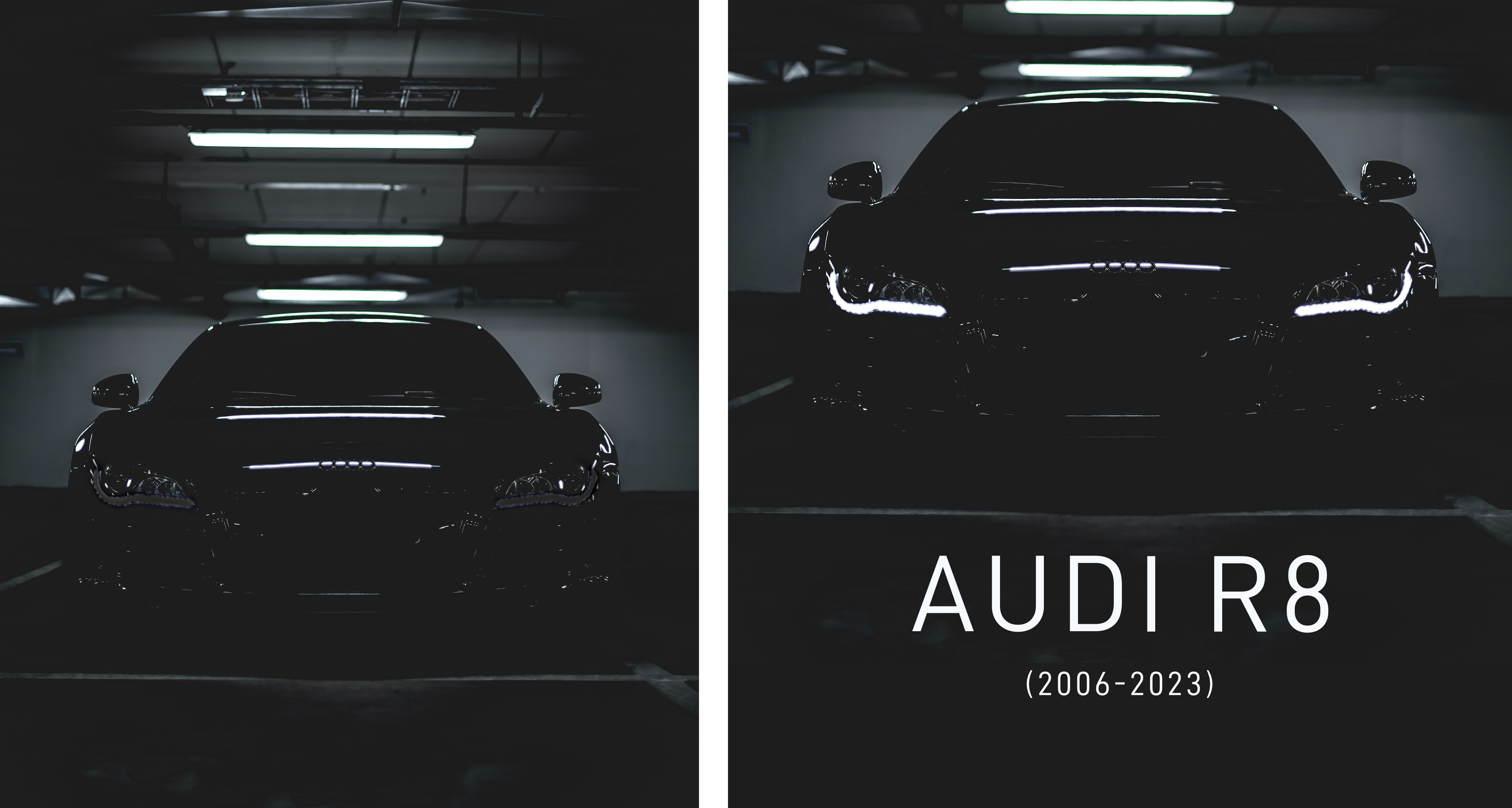 First iteration of the Audi R8 Home hero section