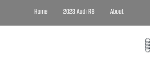 Audi R8 custom scrollbar