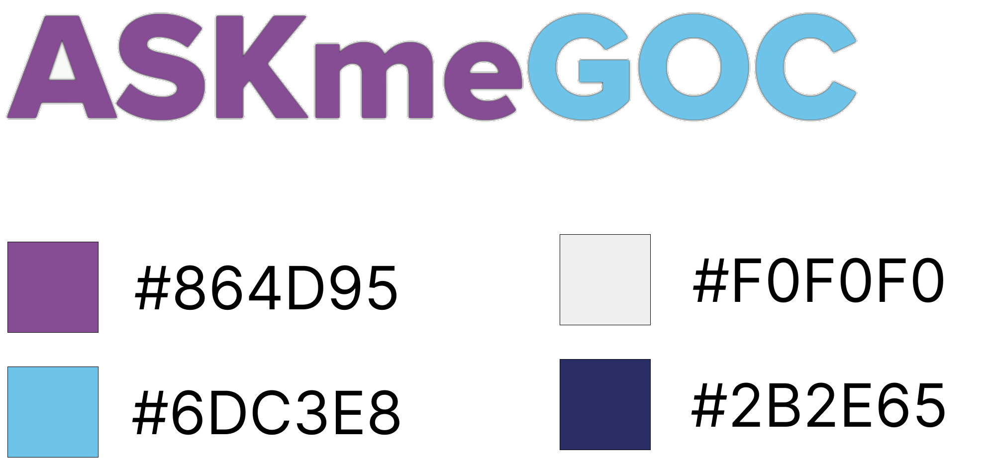 ASKmeGOC logo and brand colors