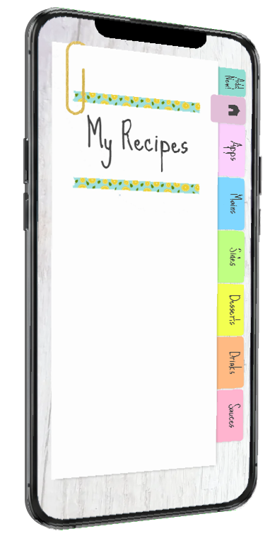 Mobile phone displaying the Recipe Book project